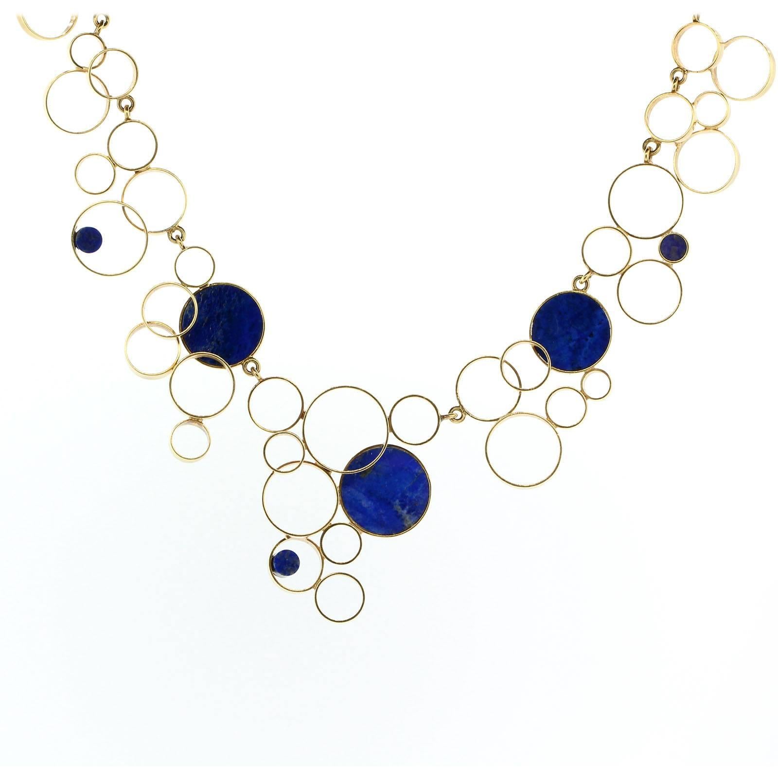 1960s Lapis Lazuli Gold Necklace