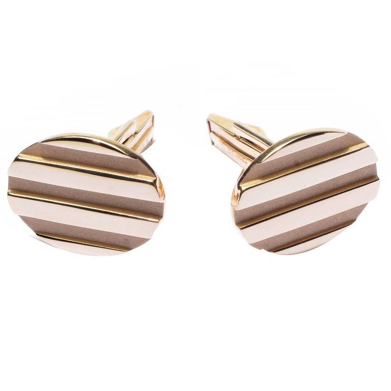 Tiffany and Co Gold Cufflinks at 1stdibs