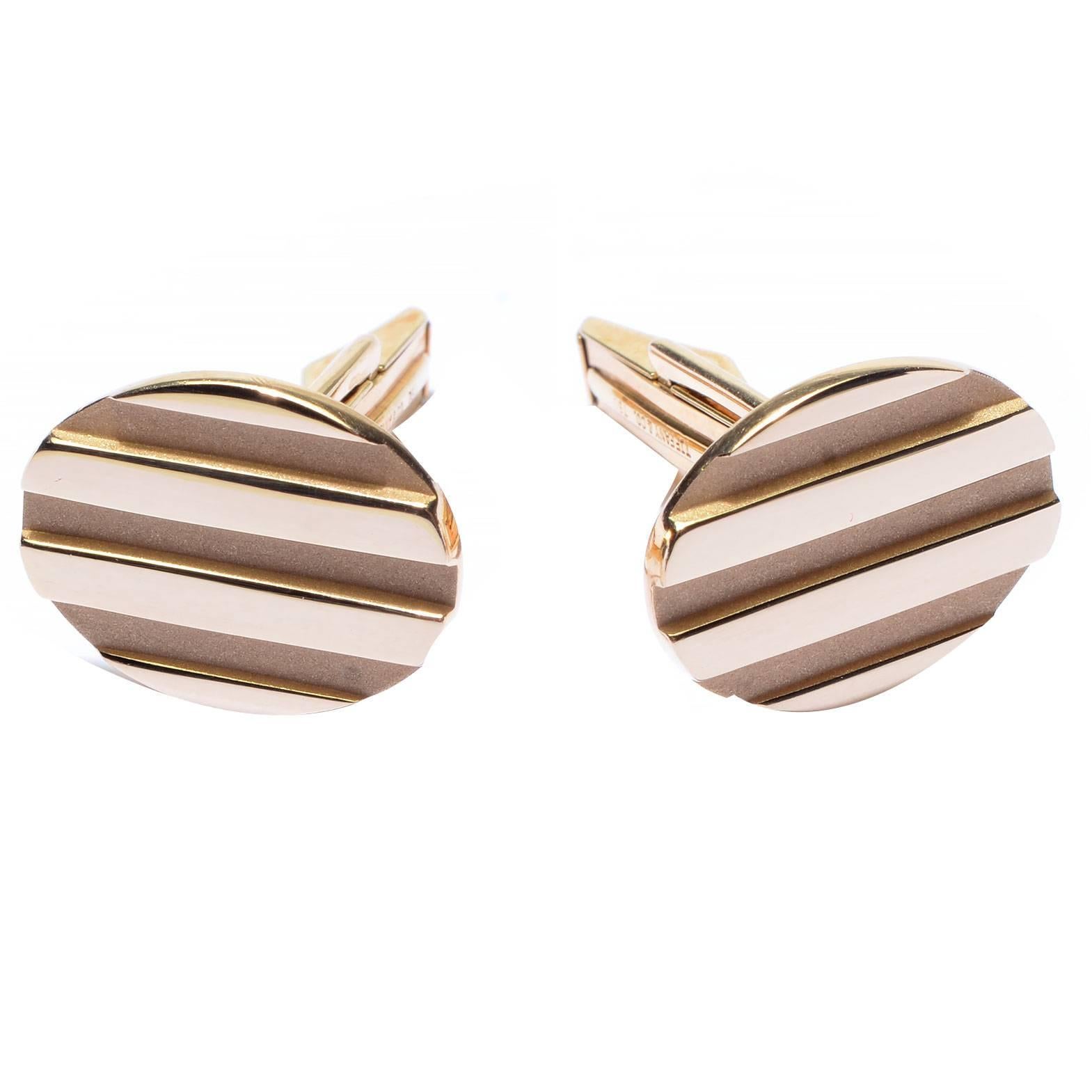 Tiffany & Co. Gold Cufflinks For Sale