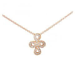 Rose Gold Infinite Love Diamond Pendant Necklace
