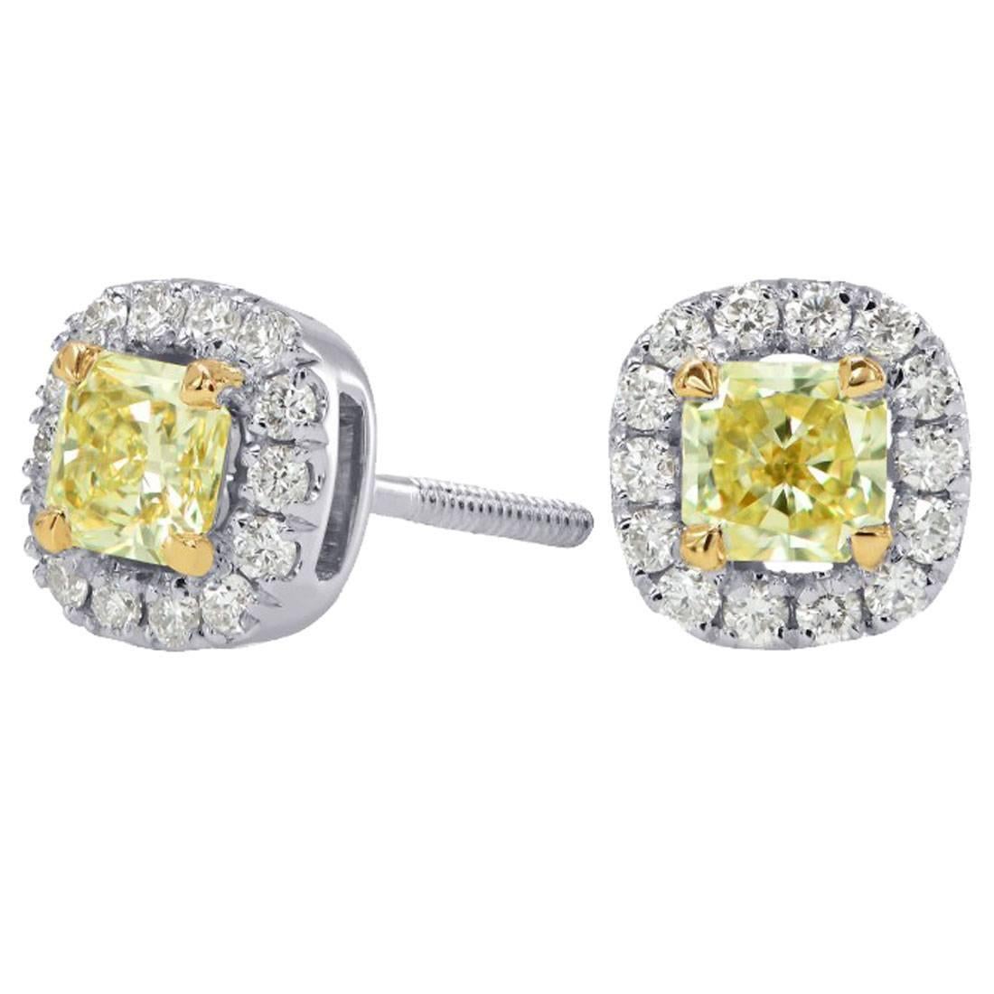 Natural Fancy Yellow Radiant Cut Diamond Gold Ring Earrings and Pendant Set For Sale