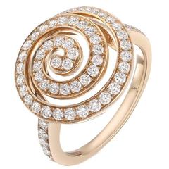 Diamond Gold "Swirl" Ring