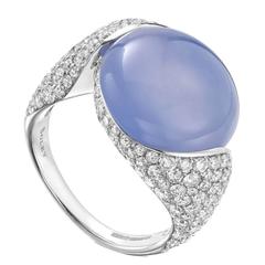 Chalcedony Diamond Gold Ring Chalcedony Diamond Gold Ring