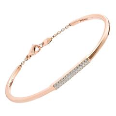 Micro Pave Diamond Gold "Stellar" Bangle Bracelet