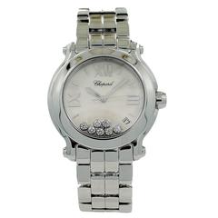 Chopard Stainless Steel Happy Diamonds Quartz Wristwatch Ref 278477