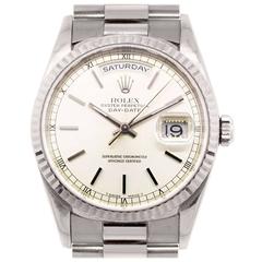 Retro Rolex White Gold Day Date Presidential Wristwatch Ref 18239 