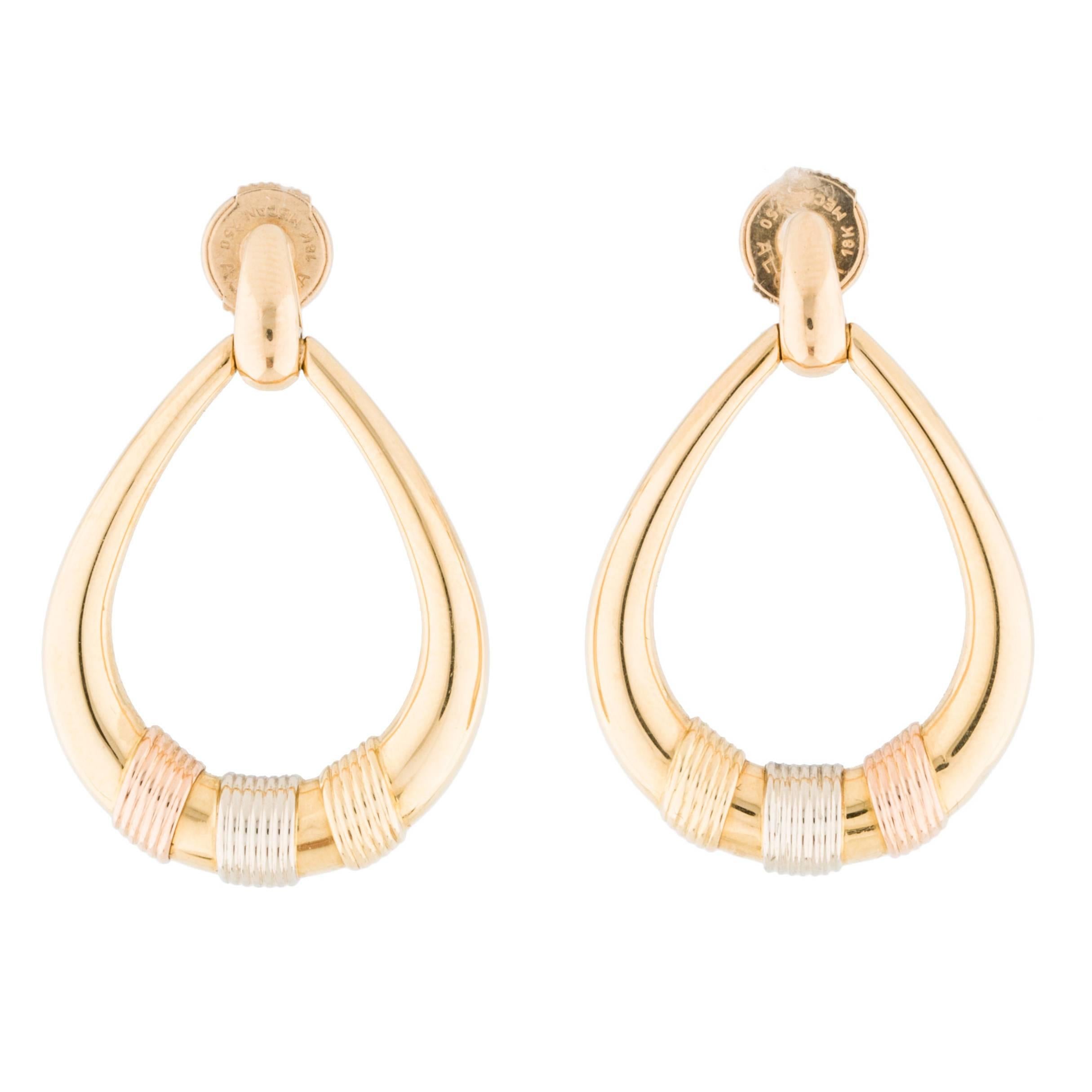 Cartier Trinity Gold Drop Earrings