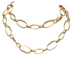 Long Italian Gold Necklace