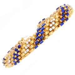 Lapis Lazuli Diamond Gold Bracelet Lapis Lazuli Diamond Gold Bracelet