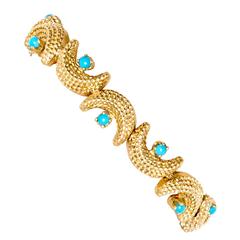 Turquoise Gold Bracelet