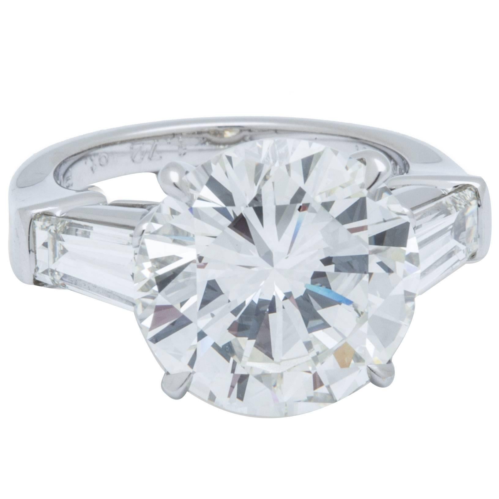 7.55 Carat GIA Certified Diamond Platinum Ring For Sale