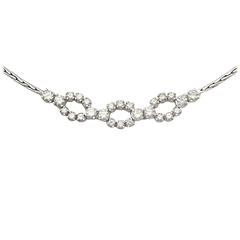 1.86Ct Diamond and 18k White Gold Collarette - Vintage Circa 1960 1