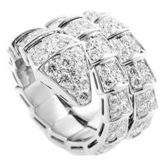 Bulgari Serpenti Full Diamond Pave Gold Ring