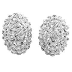 Cartier Diamond Gold Huggie Earrings