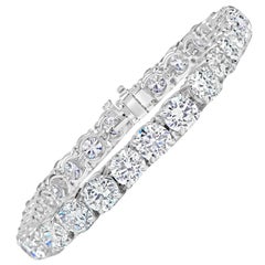 Tennis Bracelet 18 Carats Total Weight