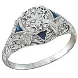 1.57 Carat GIA Cert Diamond Platinum Engagement Ring
