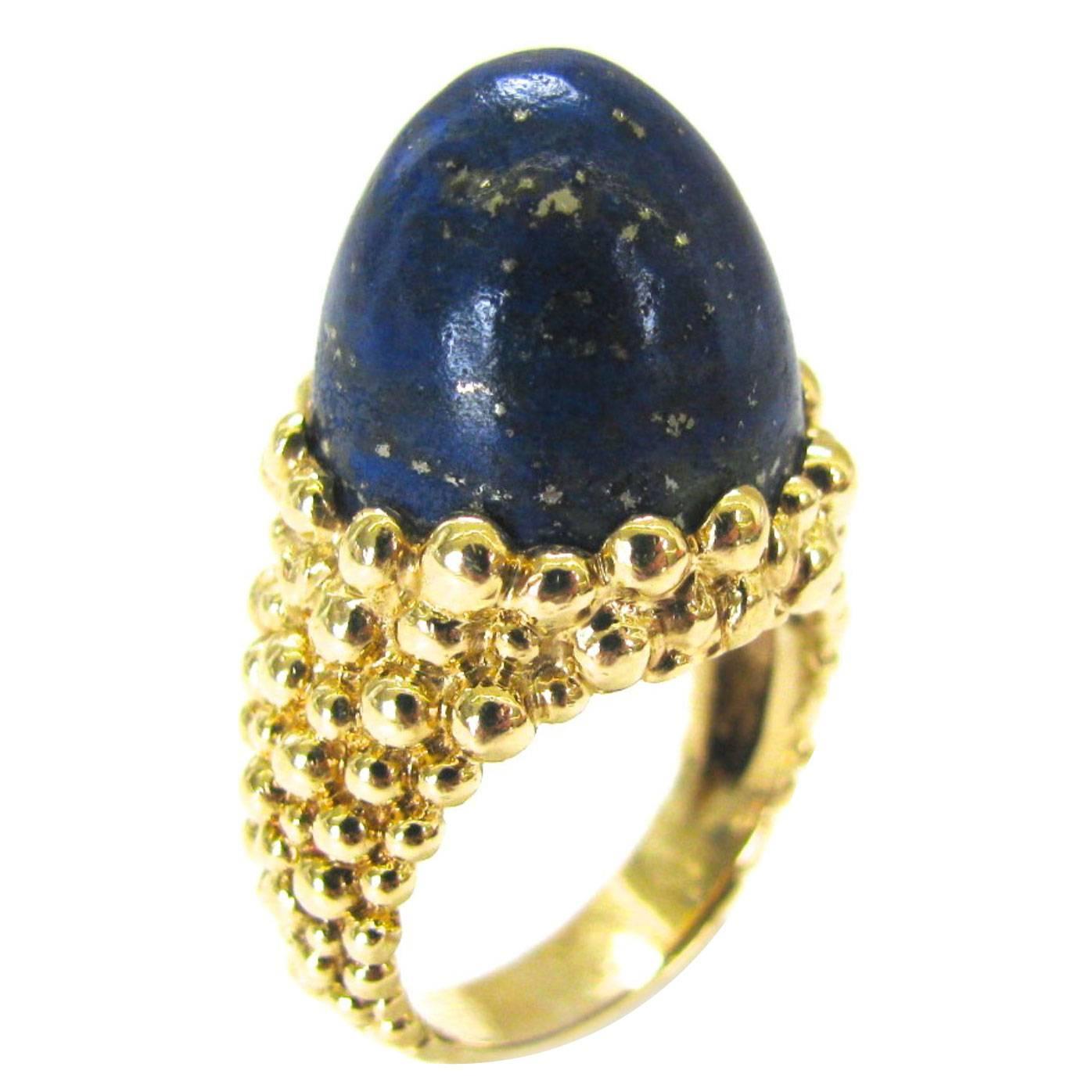 Kutchinsky Lapis Lazuli Dome Ring, 1970