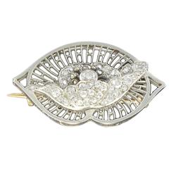 1930s Boucheron Diamond Platinum Brooch