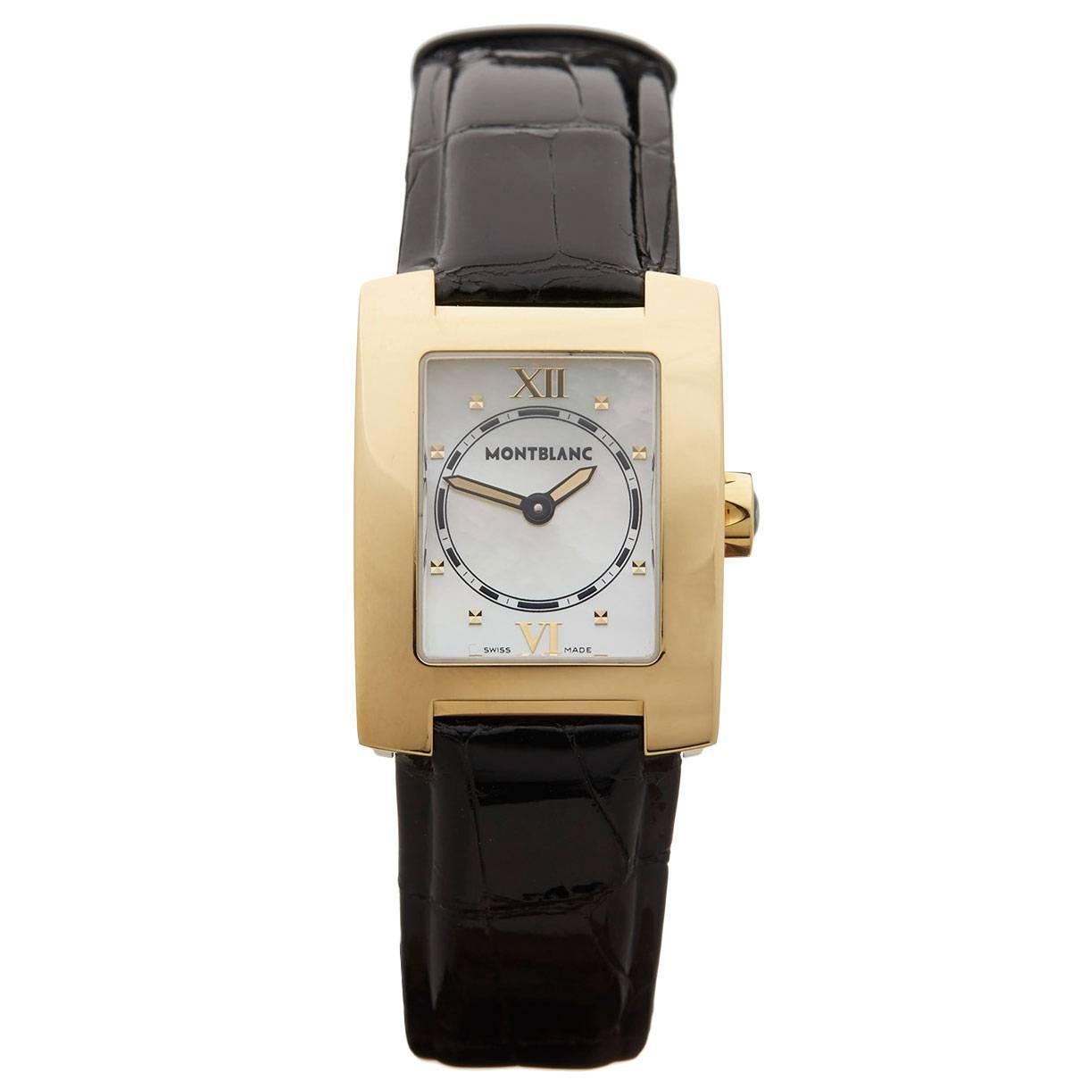 Montblanc Lady's Yellow Gold Profile Quartz Wristwatch