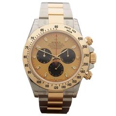 Rolex Yellow Gold Stainless Steel Daytona Cosmograph Chronograph Wristwatch