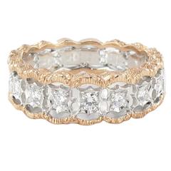 Diamond Two Color Gold Filigree Ring 9