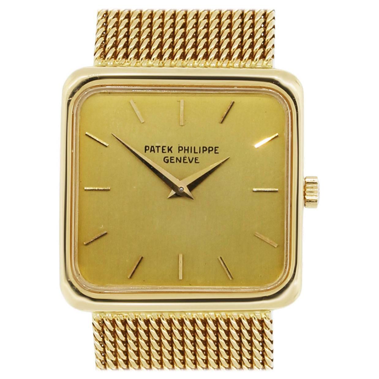 Patek Philippe Gelbgold Champagner Zifferblatt Armbanduhr Ref 4222