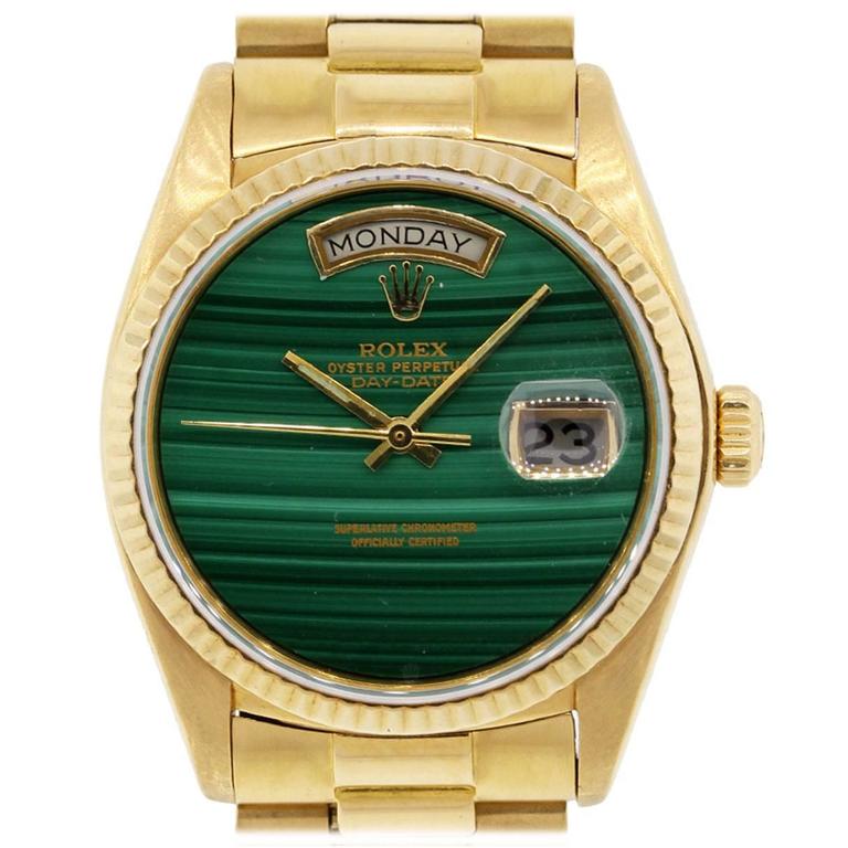 Rolex day shop date malachite