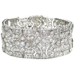 Antique Tiffany & Co. Art Deco Diamond Platinum Bracelet