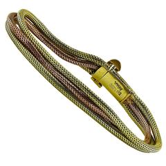 Gold Three Strand Bracelet