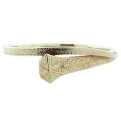 1908 L. Fritschze & Company Antique Gold Nail Bangle Bracelet