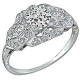 Enticing GIA Certified 0.70 Carat Diamond Platinum Engagement Ring