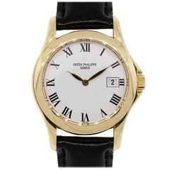 Vintage Patek Philippe Lady's Yellow Gold Calatrava Quartz Wristwatch Ref 4906J-001 