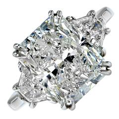 Gorgeous 6.01 Carat GIA Graded Radiant Cut Diamond Ring
