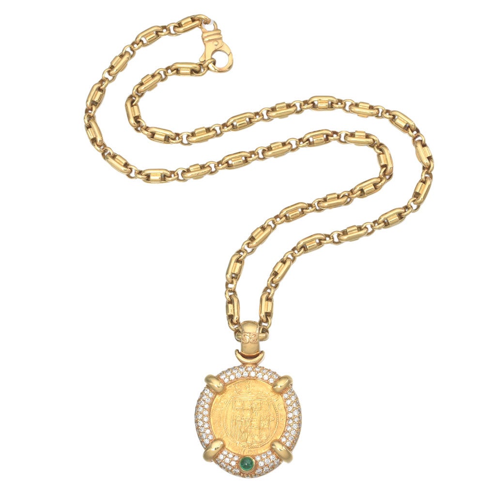 Historic Spanish Gold Coin Gem-Set 