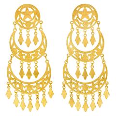 Vintage Bohemian Chic Gold Earrings