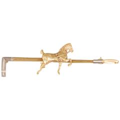 Victorian White and Yellow Gold Horse Dressage Bar Pin