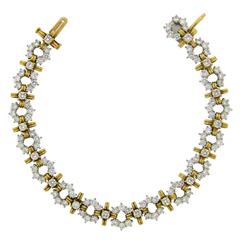 1989 Tiffany & Co. Diamond Platinum Gold "Night Lights" Bracelet