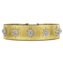 M. Buccellati Diamond Gold Cuff Bracelet