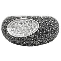 Roberto Coin "Capri Plus" Black Sapphire Diamond Gold Ring