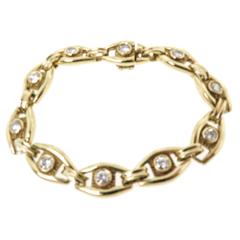 Diamond Gold Link Bracelet 6