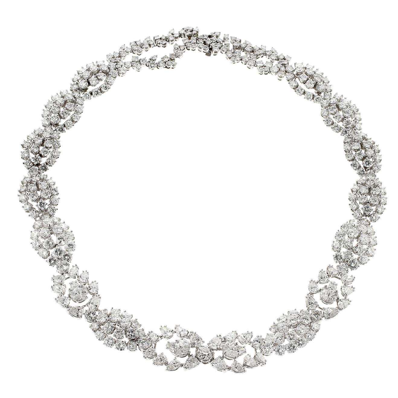 Diamond Platinum Necklace For Sale At 1stDibs diamond-platinum-necklace-for-sale-at-1stdibs