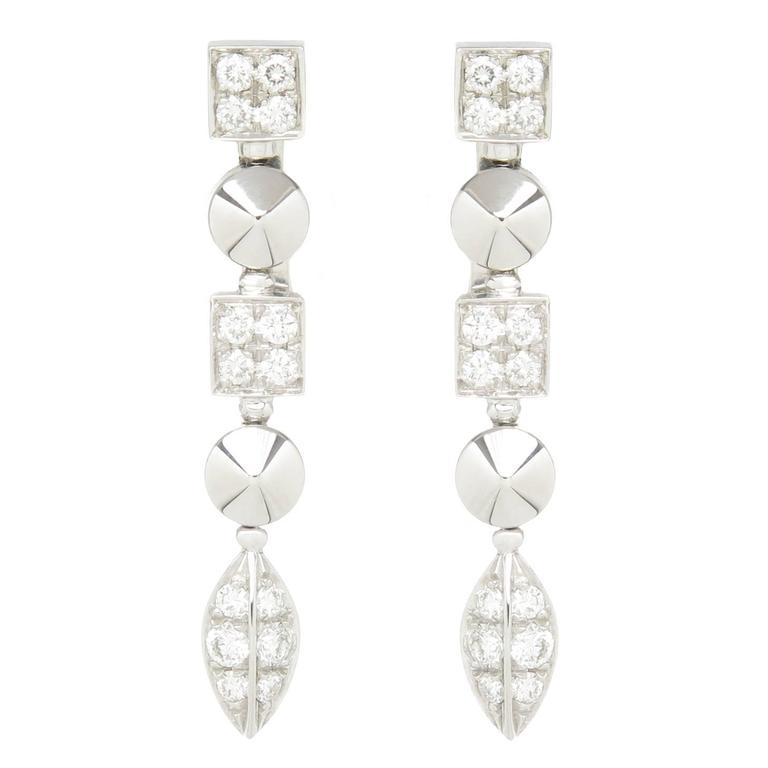 Bulgari Lucea Diamond Gold Dangle Earrings For At 1stdibs Bulgari Lucea Diamond Gold Dangle Earrings For