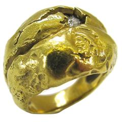 Seidengang Odessey Gold and Diamond Dome Ring