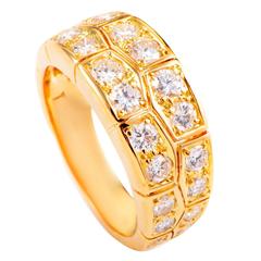 Van Cleef & Arpels Tiled Diamond Gold Band Ring