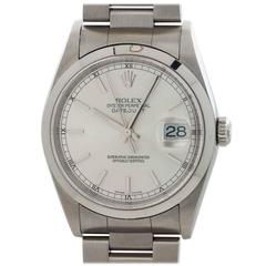 Rolex Stainless Steel Datejust Wristwatch ref 16200