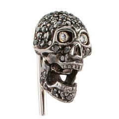 Black Diamond Skull Stick Pin by Deakin and Francis