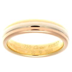 Retro Cartier Tricolor Gold Band Ring