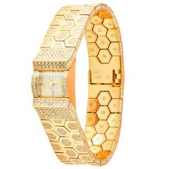 Van Cleef & Arpels Ludo Swann Lady's Diamond and Gold Wristwatch 7