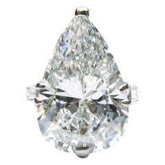 Cartier 8.20 Carat Pear Diamond Platinum Ring