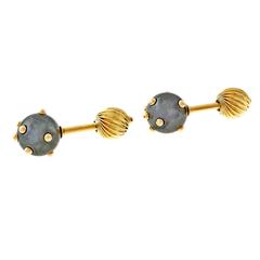 Tiffany & Co. Schlumberger Hematite Gold Cufflinks